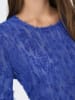 JACQUELINE de YONG Elegante 3/4 ASrm Bluse Mesh Blumen Shirt JDYKING in Blau-2