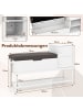 COSTWAY Schuhbank mit Klappdeckel 100cm in Weiß