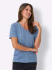 Sieh an! Kurzarmshirt in jeansblau-meliert