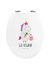 Mr. & Mrs. Panda Toilettendeckel Einhorn Vegan mit Spruch in Weiß
