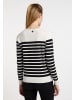 DreiMaster Maritim Damen Strickpullover in Wollweiss Schwarz
