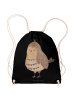 Mr. & Mrs. Panda Rucksack Beutel Eule Zufrieden ohne Spruch in Schwarz