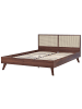 Beliani Doppelbett MONPAZIER in Braun - (W) 187 x (H) 99 x (L) 209 cm