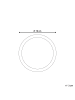 Beliani Wandspiegel LASALLE in Braun - (W) 76 x (H) 76 x (L) 2 cm
