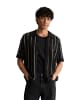 Marc O'Polo DENIM Strickjacke im Polostil relaxed in Schwarz