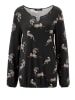 Aniston SELECTED Langarmshirt in schwarz-beige-zimt