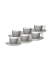 Ritzenhoff & Breker 6er Set Espressotassen und -untertassen Doppio 80 ml in Grau