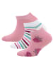 ewers 3er-Set Sneaker Socken 3er-Set Beeren in altrosa-latte