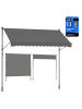 SONGMICS Klemmmarkise Sheld in Grau - (B)120 x (H)(220-300) x (T)300 cm
