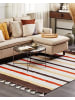Beliani Geflochtener Teppich HISARLI in Braun/Gelb/Orange - (W) 160 x (H) 4 x (L) 230 cm