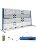 COSTWAY Badmintonnetz Outdoor 5 m in Blau