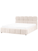 Beliani Doppelbett NOYON in Beige - (W) 200 x (H) 99 x (L) 217 cm