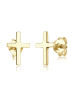 Elli Ohrringe 375 Gelbgold Kreuz in Gold