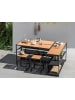 Beliani 3-tlg Gartenküche AVETRANA in Schwarz/Braun