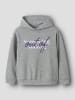 name it Hoodie NKFOFINA LS NREG WH SWE BRU in grey melange