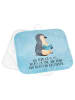 Mr. & Mrs. Panda 2er Set Topflappen  Pinguin Buch mit Spruch in Eisblau