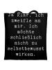 Mr. & Mrs. Panda canvas tasche Spruch Selbstzweifel Charm mit Sp... in Schwarz