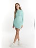 myMo Damen Strickkleid Mini in Lagune Minze