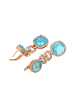 faina Women Earrings in Rose Gold Turquoise