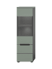 ebuy24 Vitrinenschrank Canu Staubgrün 36 x 33 cm