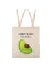 Mr. & Mrs. Panda canvas tasche Avocado Schwangerschaft mit Spruch in Creme
