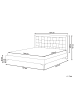 Beliani 3-tlg Doppelbett LIMOUX in Schwarz