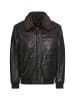 Camel Active Pilotenjacke im Wash Look mit abnehmbaren Teddykragen in Asphalt