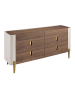 Angel Cerdá Kommode 7185 in Beige / Gold / Walnuss – (B)160 x (H)76 x (T)47 cm
