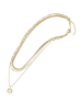 Adeliás Damen Edelstahl Halskette mit Anhänger 50 cm + 5 cm in gold