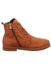 Esgano Damenschnürrstiefel warm flach Da.-Stiefelette in  Braun