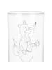 Mr. & Mrs. Panda Wasserglas Fuchs Keks mit Spruch in Transparent