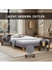 Homestyle4u Polsterbett mit Lattenrost 160x200 cm in Grau