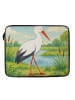 Mr. & Mrs. Panda Laptop Tasche Storch Design ohne Spruch in Weiß