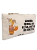 Mr. & Mrs. Panda Schminktasche Widder Astologie mit Spruch in Weiß