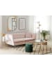 Beliani 3-Sitzer Sofa FREDERICA in Rosa/Gold - (W) 200 x (H) 77 x (L) 80 cm