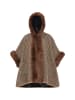 osha Damen Poncho in Braun