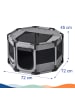 relaxdays Welpenauslauf in Grau/ Schwarz - (B)72 x (H)45 x (T)72 cm