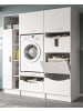 Inn.Furn Waschmaschinenschrank weiß Set 3-teilig, Waschmaschinenumbau 176 cm