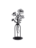 UNUS Deko Aufsteller aus Metall Blumenvase 35 cm in Schwarz