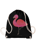 Mr. & Mrs. Panda Drawstring Bag Flamingo Classic ohne Spruch in Schwarz