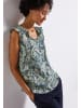 Street One Bluse mit Snake Print in Blau