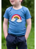 Little Green Radicals Applique Organic Short Sleeve T Shirt in Blue