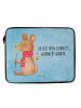 Mr. & Mrs. Panda Laptop Tasche Maus Weihnachten mit Spruch in Eisblau