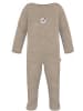 Normani Outdoor Sports 2x MERINO Babystrampler Levin in Anthrazit/Beige