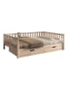 58 aufm Kessel TAGESBETT Kapua 140x200 mit Bettschublade Kiefer Massivholz Natur