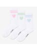 Occulto 3er Pack Herz Tennis Socken Venus in Grün-Pink-Blau