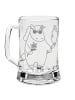 Mr. & Mrs. Panda Gravur Bierkrug Einhorn Woodstock ohne Spruch in Transparent