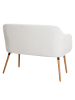 Beliani 2-Sitzer Sofa TABY in Weiß/Braun - (W) 132 x (H) 90 x (L) 60 cm