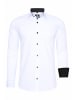 Rusty Neal Business Hemd Slim Fit Premium Cotton-Stretch in Weiß / Schwarz