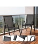 relaxdays 2 x Gartenstühle in Anthrazit - (B)56 x (H)90 x (T)65 cm